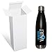 WaterVault Stainless Steel Vacuum Insulated Water Bottle – Cold 24 Hours - Hot 12 Hours - Leak Proof Reusable bpa Free Cola Shape Sport Bottle - White 17oz