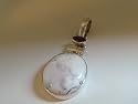 White Gray Agate and Moss Chalcedony