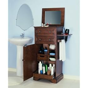 Warm Cherry Bath Armoire by AtHomeMart