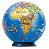 World Map Globe Children's Puzzleball-96 piece 3D Jigsaw Puzzle