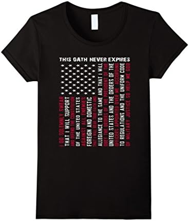 Women's Veterans T shirts - This oath never expires Large Black