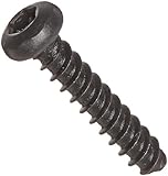 Steel Thread Rolling Screw for Plastic, Black Oxide Finish, Pan Head, Star Drive, #4-20 Thread Size, 5/8" Length (Pack of 100)