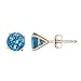 Vir Jewels 14K Gold Blue Topaz Stud Earrings (1.80 CT ; 6 MM Round Cut)