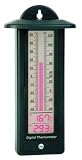 LCD Max Min Thermometer Black, Ideal For Growing Rooms, Growing Cabinets, Greenhouses