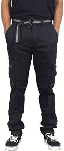 Blue Gear Mens Multi Pocket Big And Tall Size 30 - 50 Cargo Military Pants (46, Black)