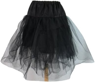 Skelapparel Black Petticoat Three Layers Underskirt Pannier