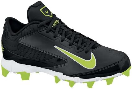 Nike Youth Huarache Keystone Low Molded Baseball Cleats , Blk|Grn|Wht, 2.5Y