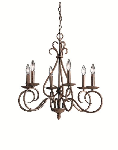 Kichler Lighting 1713TZ Norwich 6-Light Chandelier, Tannery Bronze