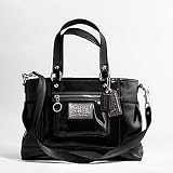 Coach Poppy Leather Business Multifunction Bag Tote 14376 Black