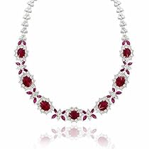 Hot Sale Estate Sterling Silver .925 Simulated Diamond & Simulated Ruby Red cz Stone Necklace 16