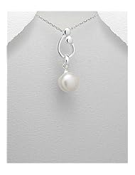 Fresh Water Pearls Pendant Necklace In 92.5 Sterling Silver