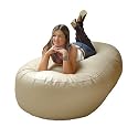 6ft Sofa beanbag CREAM Faux Leather Classic