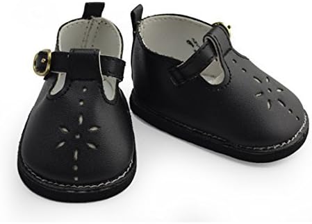 Black Color Doll Shoes Boots Fits 18 Inch American Girl Doll
