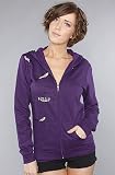 RVCA The Fireflies Zip-Up Hoody in Grape hood ,Sweatshirts for Women