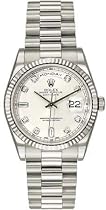 Rolex Oyster Perpetual Day-Date 18kt White Gold Diamond Mens Watch 118239WD