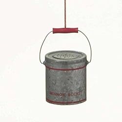 Metal Minnow Bucket Fishing Ornament