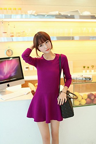 formanism カジュアル 薄手 スリム ソリッド ワンピース レディース