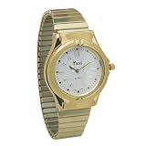 Mens Sports Braille Watch-Gold plated, white face (exp.)