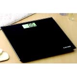 Camry Electronic Personal Body Scale - 400lbs in 0.2lb Accuracy with LCD Display and Glass Platform Eb9321-10p, Black