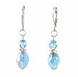 Earrings - E80 - Crystal Rice Drop ~ Lt. Sapphire AB