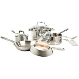 T-Fal Performance Stainless Steel Copper Bottom Cookware, 10 Piece Set