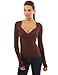 PattyBoutik Women's V Neck Ruched Long Sleeve Blouse