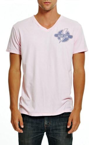 Sol Angeles Yacht Club V Neck Tee in Seashell, xl