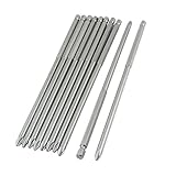 uxcell ドライバービット　PH2ビット　金属　マグネット　6mm x 200mm 10個