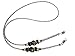 ATLanyards Decorative Beaded Eyeglass Holder In Silver Grey Black Clear Eyeglass Lanyard