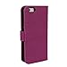 iPhone 6 Case, Abacus24-7 Leather Wallet with Flip Cover and Stand, Purple