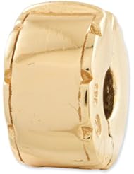 Sterling Silver Gold plated Reflections Hinged Clip Bead