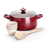 Paula Deen Porcelain 6 Piece Cookware Soup and Stew, Red