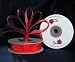 Sheer Organza Ribbon Mono Edge - 7/8" - 25 Yards (75 FT) - Red
