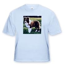 Border Collie Tan and White - Toddler Light-Blue-T-Shirt (3T)