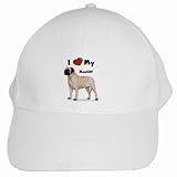 I Love My Mastiff White Cap Hat