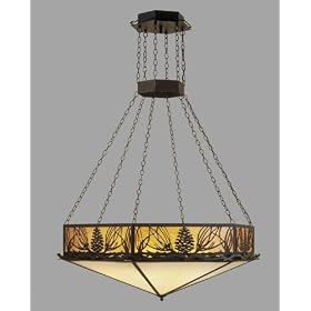 Meyda Tiffany - 51006 - 51"W Mountain Pine Inverted Pendant