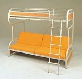 お部屋すっきり快適ベッド！シングルベンチロフトベッド　オレンジ