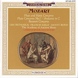 CD-Charts  Music : Wolfgang Amadeus Mozart: Flute & Harp Concerto, K299 / Flute Concerto No. 1, K313 / Andante in C, K315 / Bassoon Concerto, K191 - Lisa Beznosiuk / Frances Kelly / Danny Bond / The Academy of Ancient Music / Christopher Hogwood