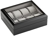 Rapport - B244 - Coffret 8 Montres - Mixte - Bois d'&eacute;b&egrave;ne