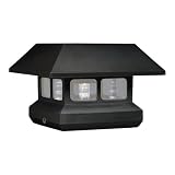 McFarland Cascade Terratec Luminous Plastic Solar Post Cap, Black, Fits 4x4-Inch Post
