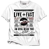 JR MOTORSPORTS PRIVATE LABEL White Live Fast Play Hard Shirt