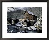 Grist Mill and Glade Creek, Badcock State Park, WV Photography Framed Art Poster Print by David Davis, 22x18