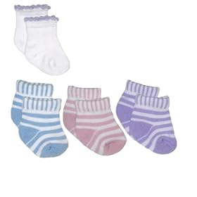 4-PK. of Striped/Solid Socks. Fits 18