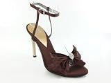 Satin Brown Hayden D2 by Dikuza Women's Satin Ankle Tie Party Prom Pageant Evening Bridesmaid Shoes Sandal