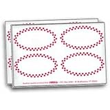 Red Check Decorative Label