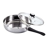 Gourmet Chef Stainless Steel Fry Pans with Lid