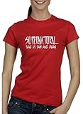 IMAGE OF Supernatural women's Junior fit t-shirt (LARGE, RED)
