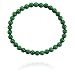 6mm Round Malachite Bead Bracelet, 8"