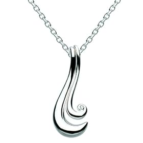 Dew Sterling Silver Necklace of Length 45.5cm Double Curl 98061DI003