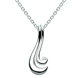 Dew Sterling Silver Necklace of Length 45.5cm Double Curl 98061DI003